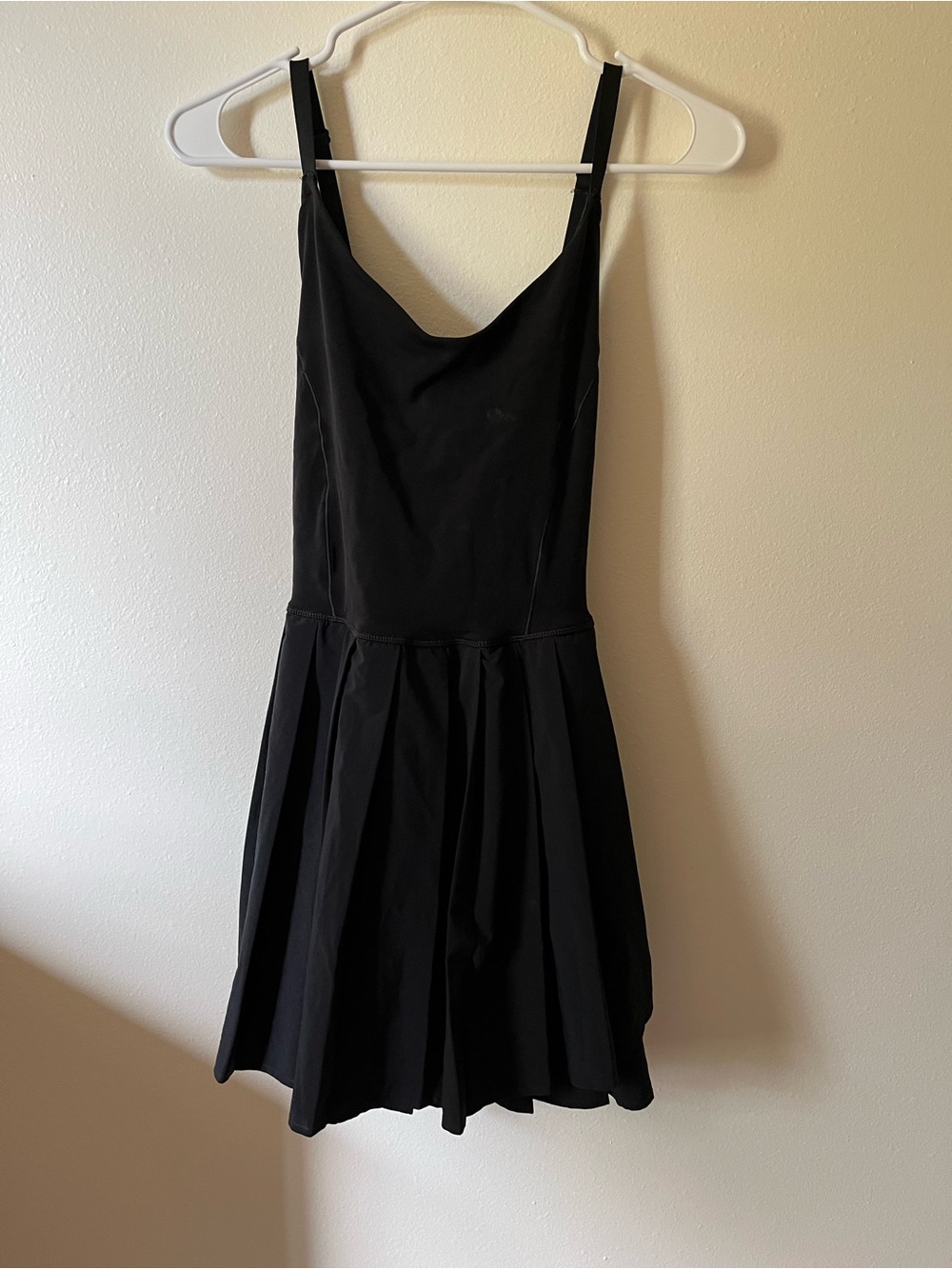 aerie Black Scoop-Neck Mini Dress
